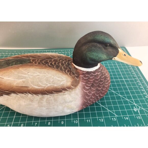 Vintage Bella Casa By Ganz Mallard Duck Figurine Cabin Lodge Resin Decor 2000 - Picture 8 of 9